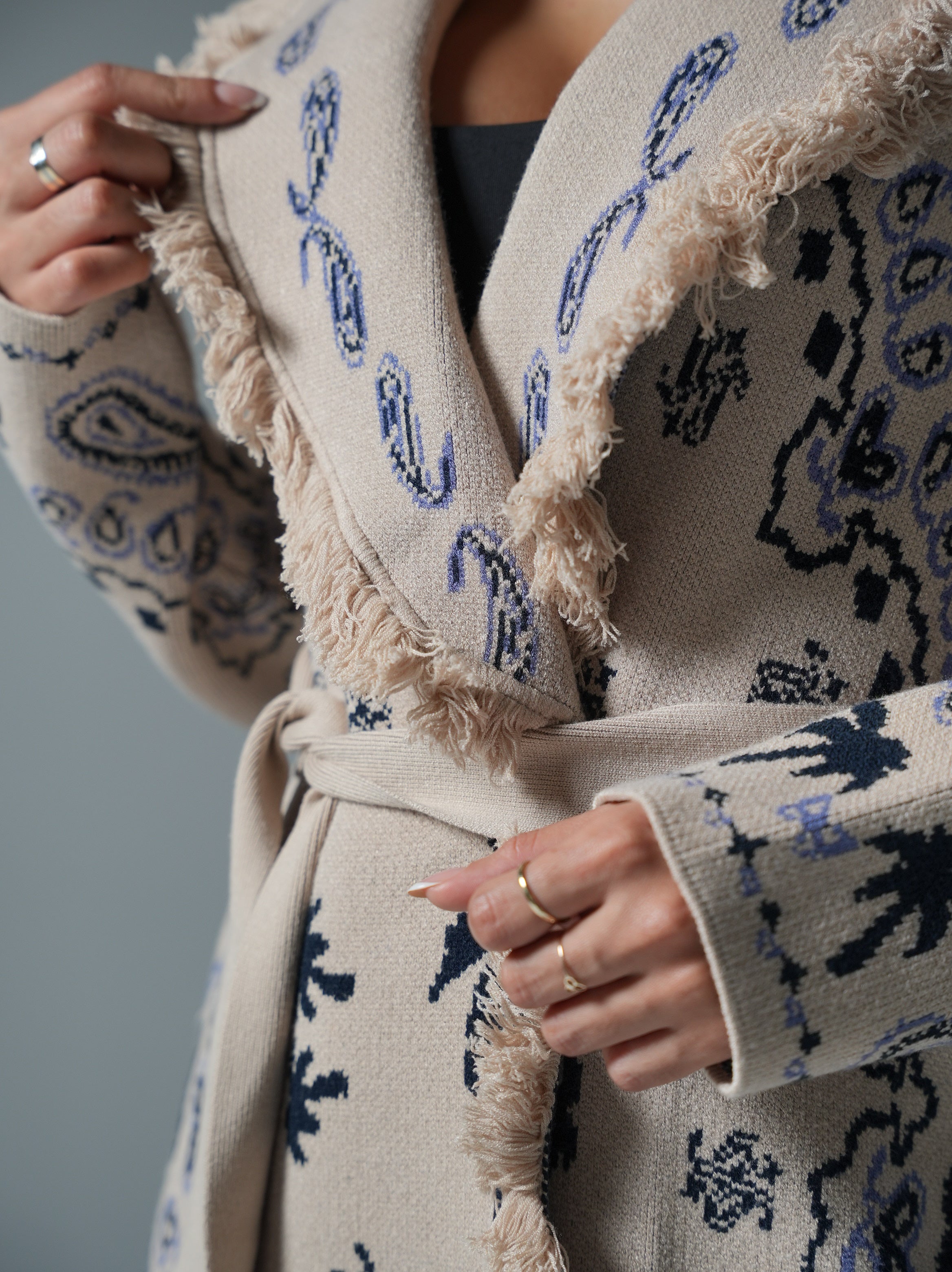 The Paisley Zip-Up Cardigan