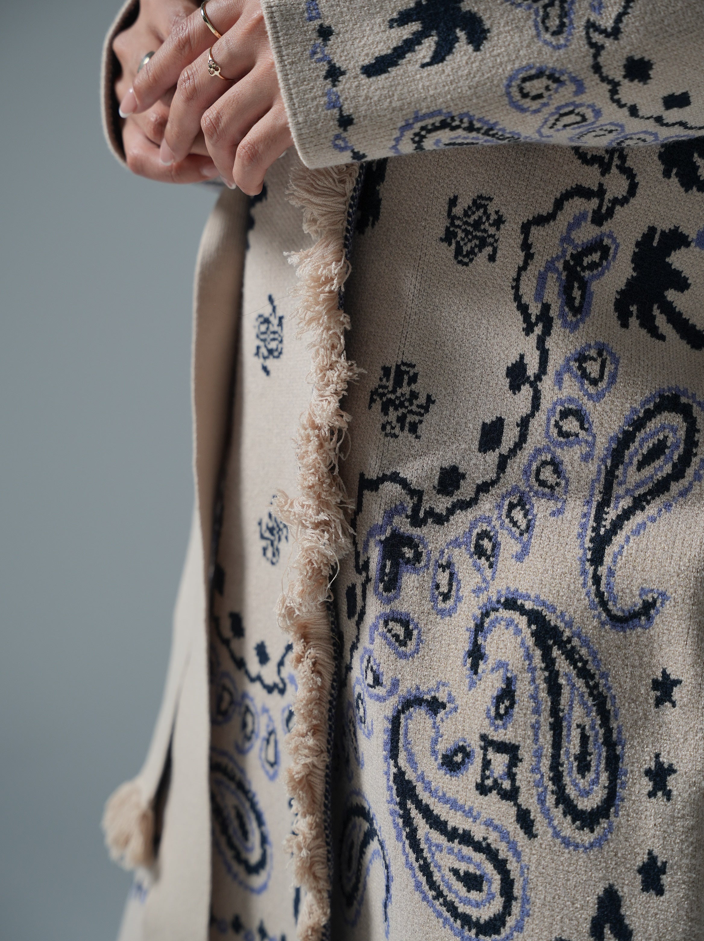 The Paisley Zip-Up Cardigan