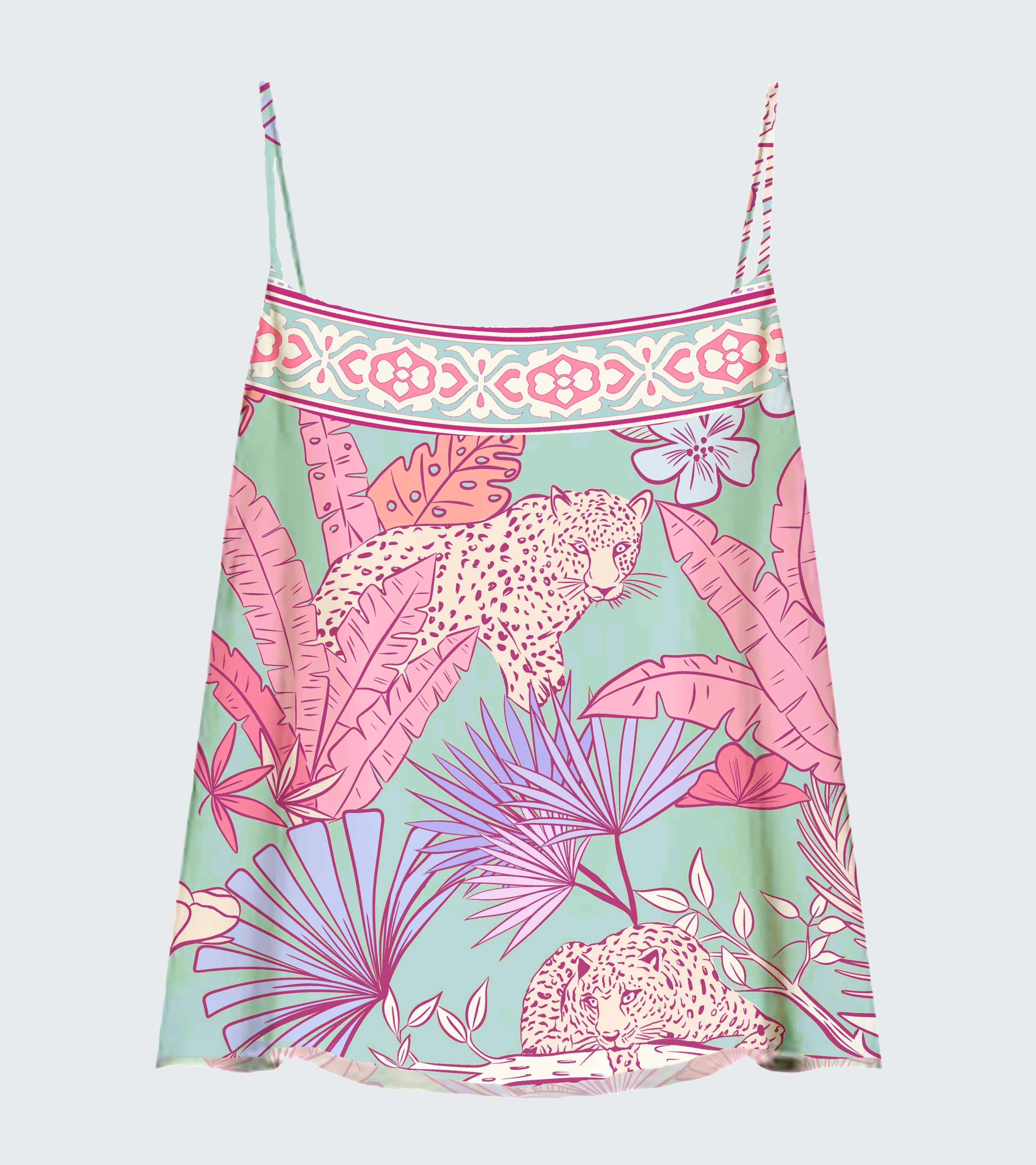 The AGUA Abstract Print Cami Top