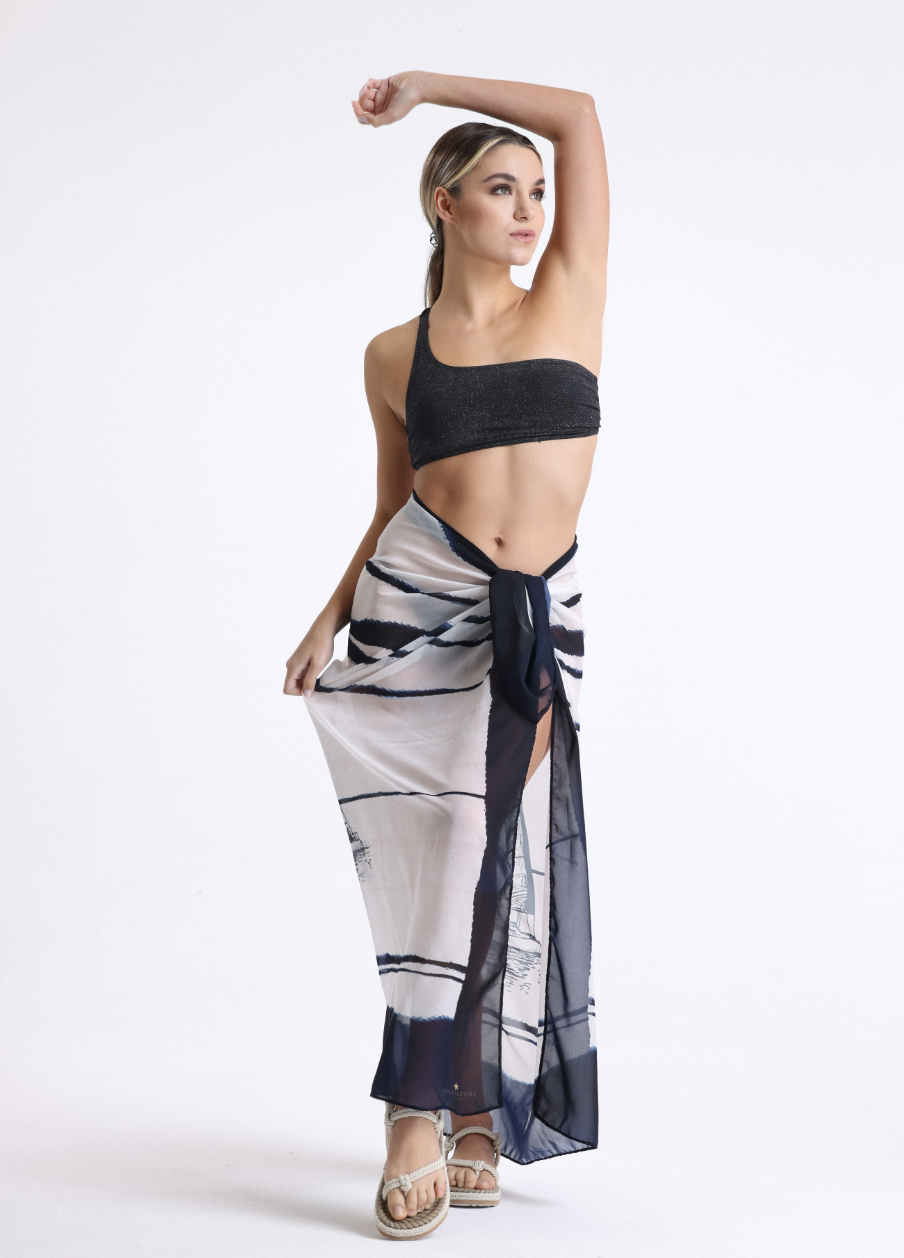 The SAILER Nautical Print Pareo