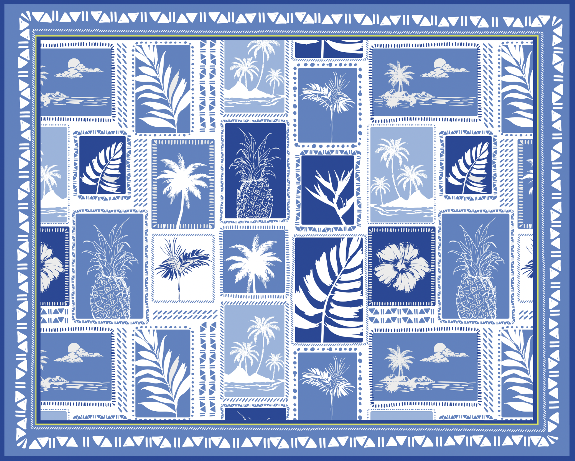 The VENDITA Tropical Patchwork Pareo