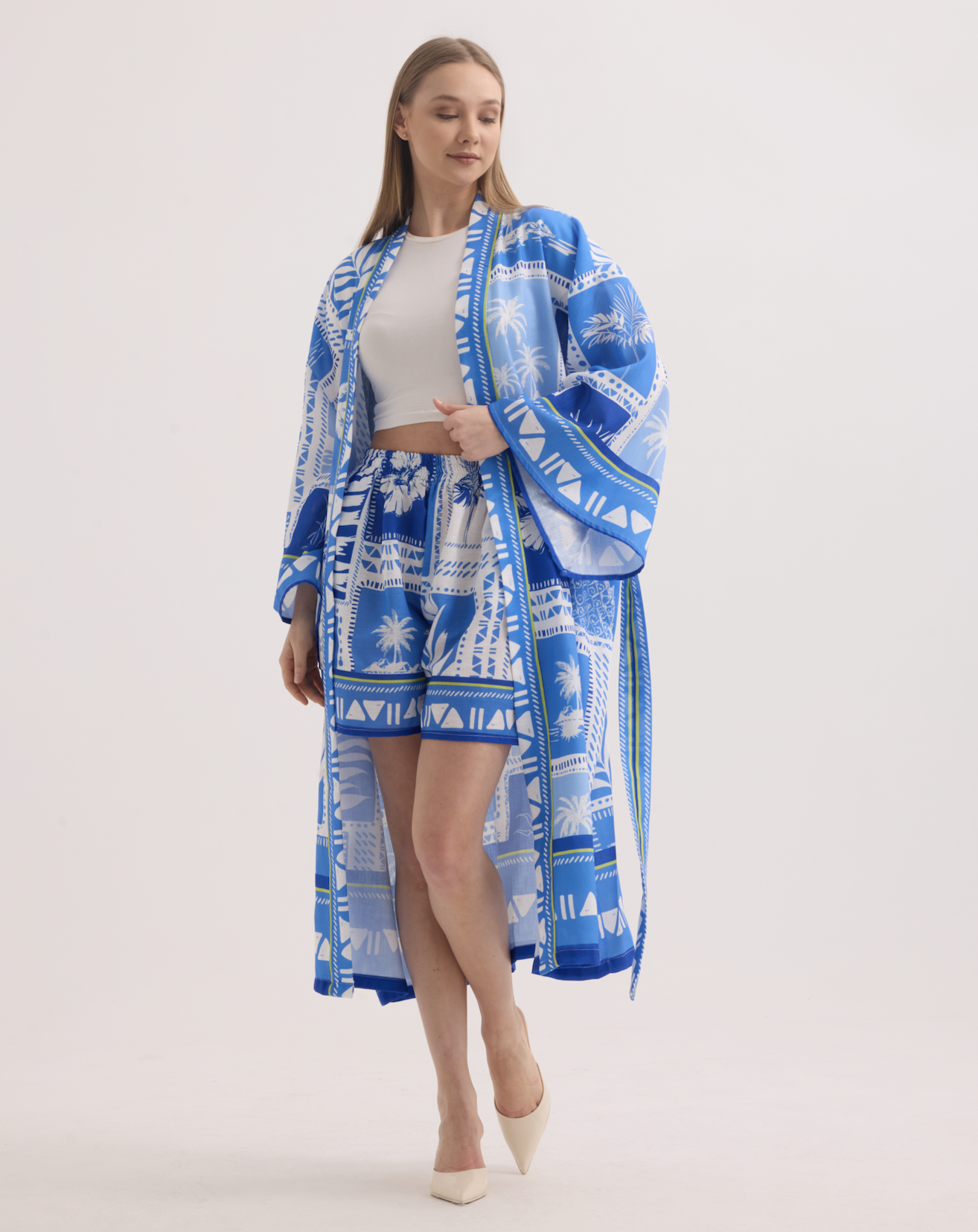 The VENDITA Tropical Patchwork Shorts