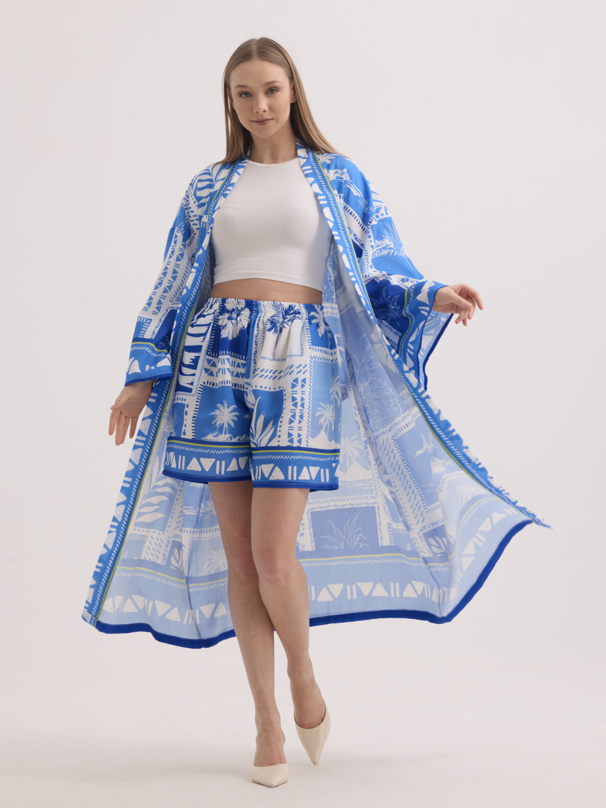 The VENDITA Tropical Patchwork Shorts